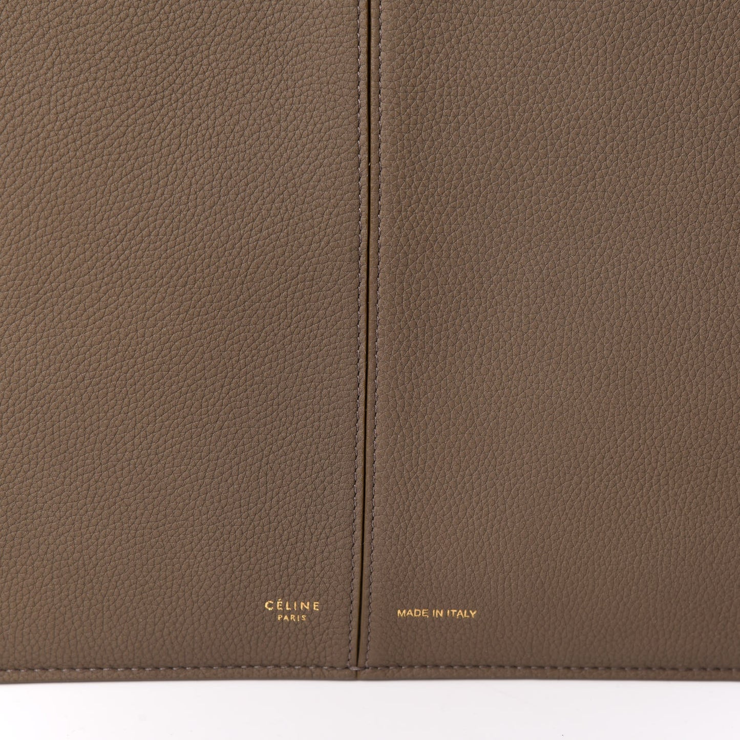 Baby Grained Calfskin Medium Tri-Fold Bag Taupe