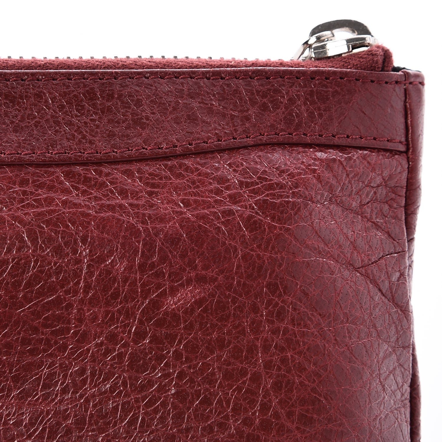 Balenciaga Agneau Giant 12 Silver Hardware M Porte-Monnaie Coin Purse Rouge Cerise 8 of 8
