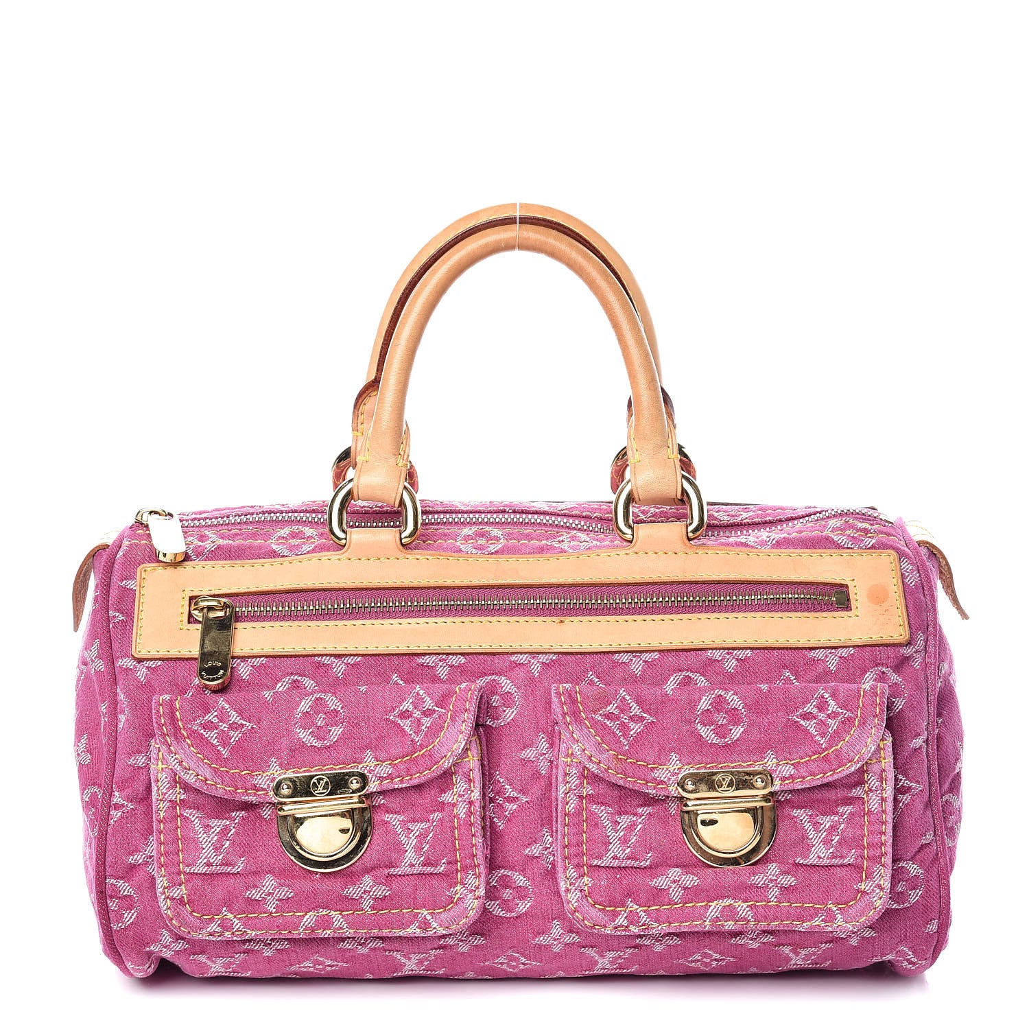 Louis Vuitton Monogram Denim Neo Speedy Fuchsia 1 of 16