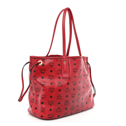 MCM Visetos Medium Liz Reversible Shopper Tote Ruby Red 5 of 31
