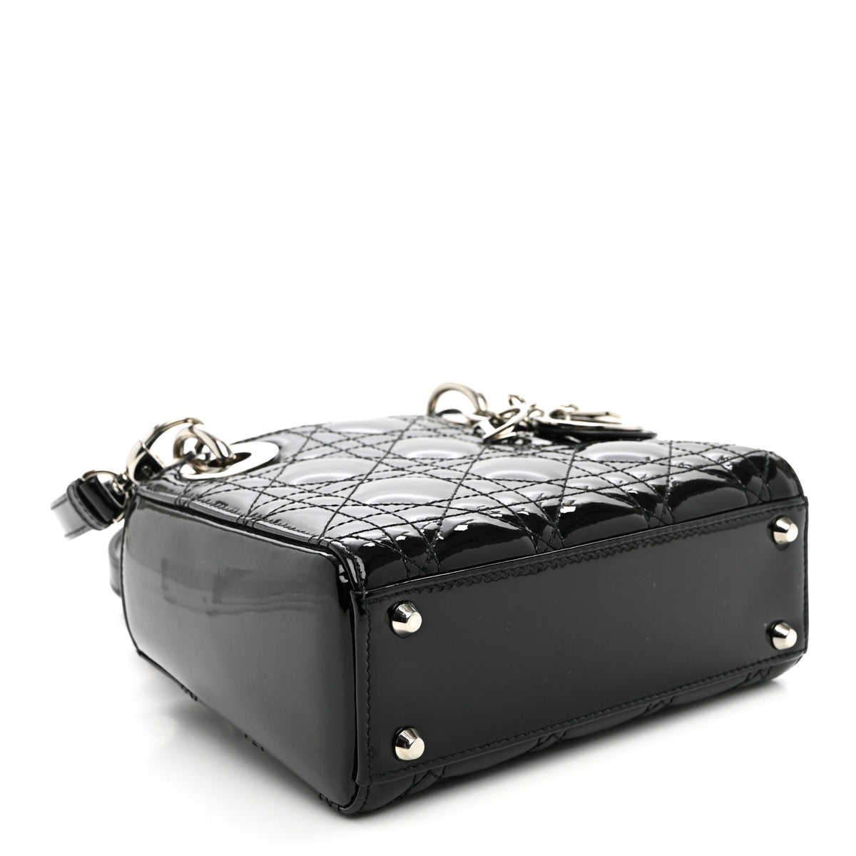 Christian Dior Patent Cannage Mini Lady Dior Black 3 of 9
