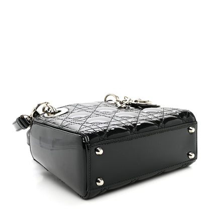 Christian Dior Patent Cannage Mini Lady Dior Black 3 of 9