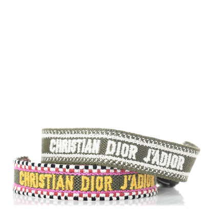 Christian Dior Woven Cotton J'Adior Friendship Bracelet Set 1 of 8