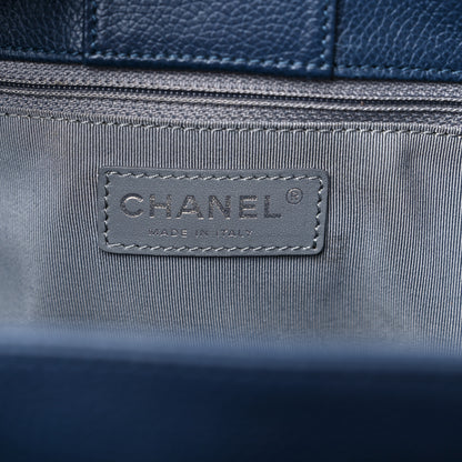 Chanel Calfskin Cerf Executive Shopper Tote Blue 6 of 15