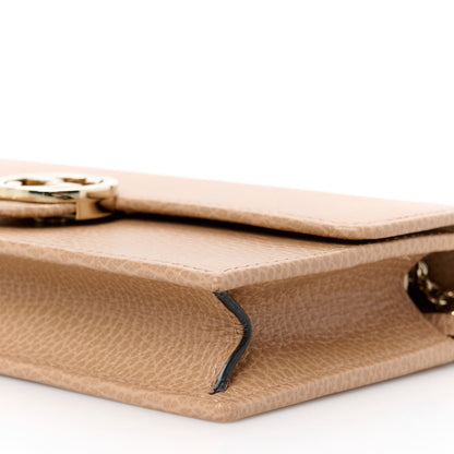 Gucci Dollar Calfskin Interlocking G Chain Wallet Camelia 10 of 11