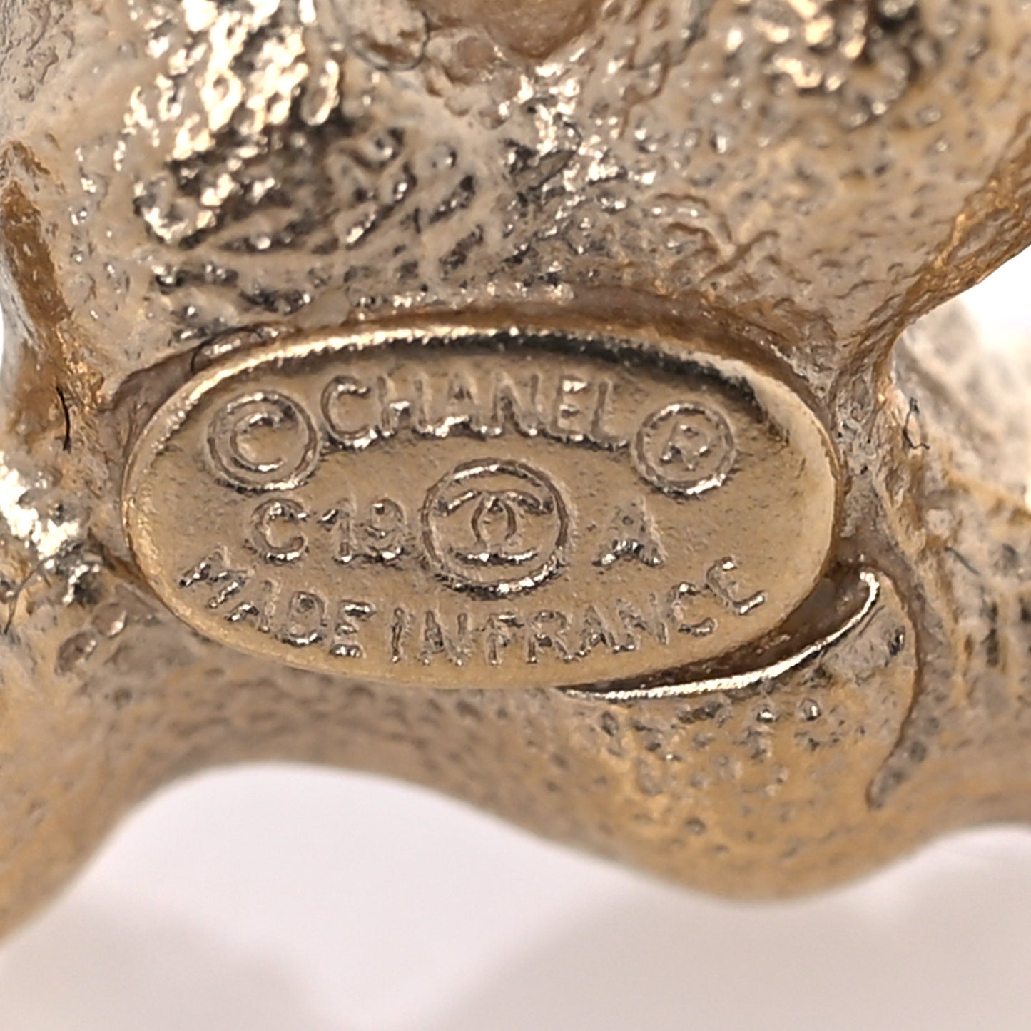 Pearl Crystal CC Earrings Gold