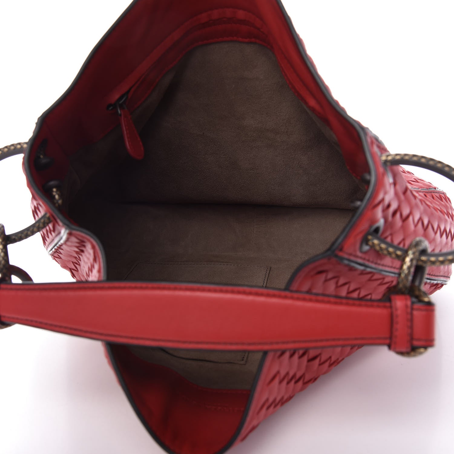 Bottega Veneta Nappa Intrecciato Small Loop Red 5 of 10