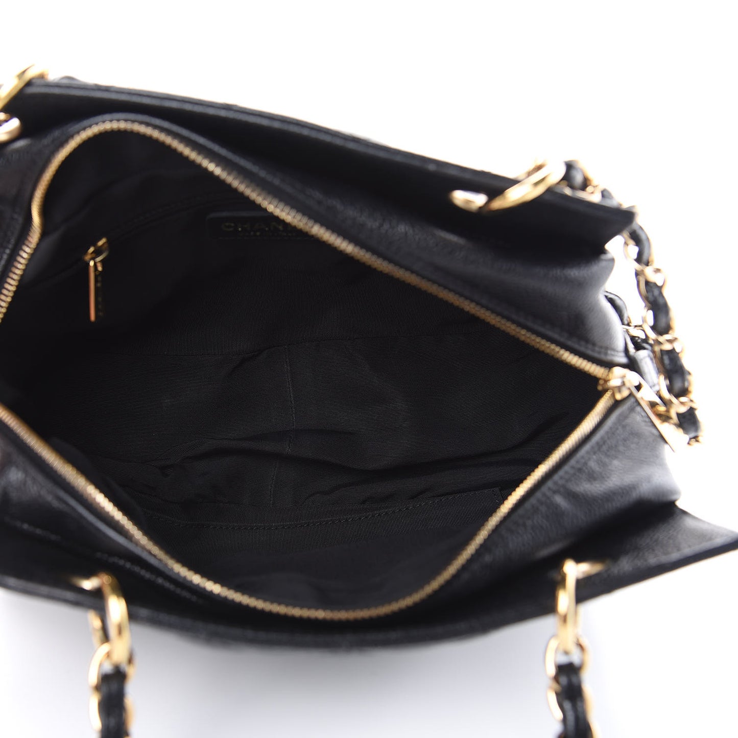 Caviar Quilted Petit Timeless Tote PTT Black