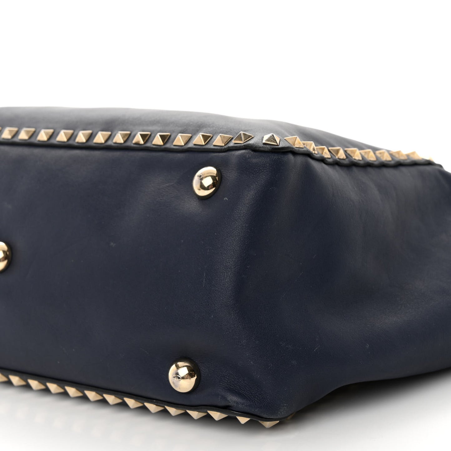 Vitello Medium Rockstud Tote Marine