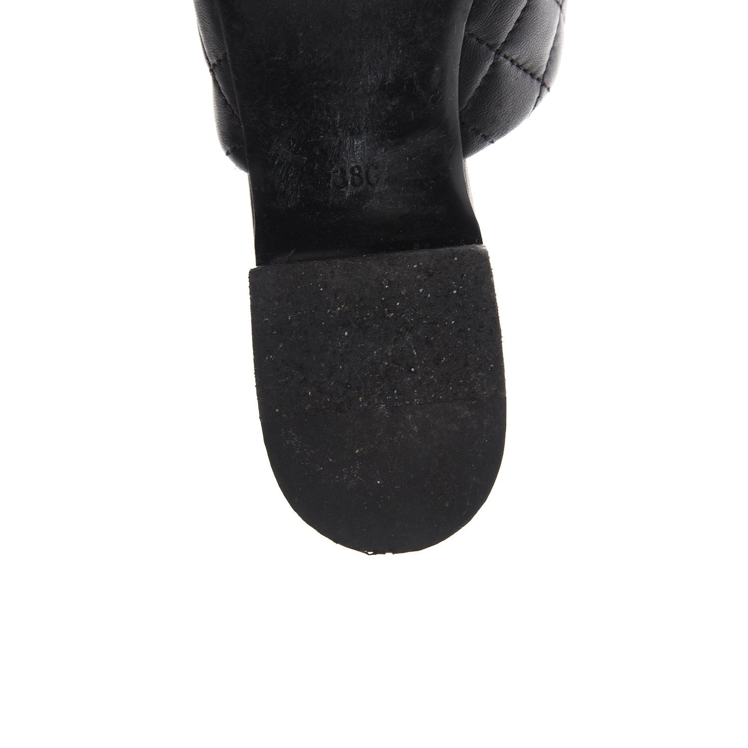 Chanel Lambskin Patent Quilted Chain Mules 38 Black 13 of 16