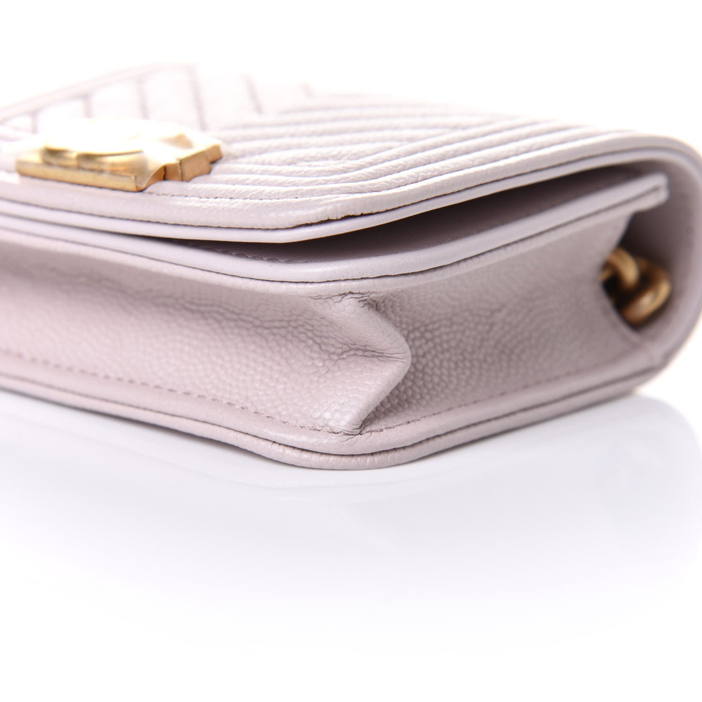 Caviar Chevron Boy Flap Waist Belt Bag Light Purple