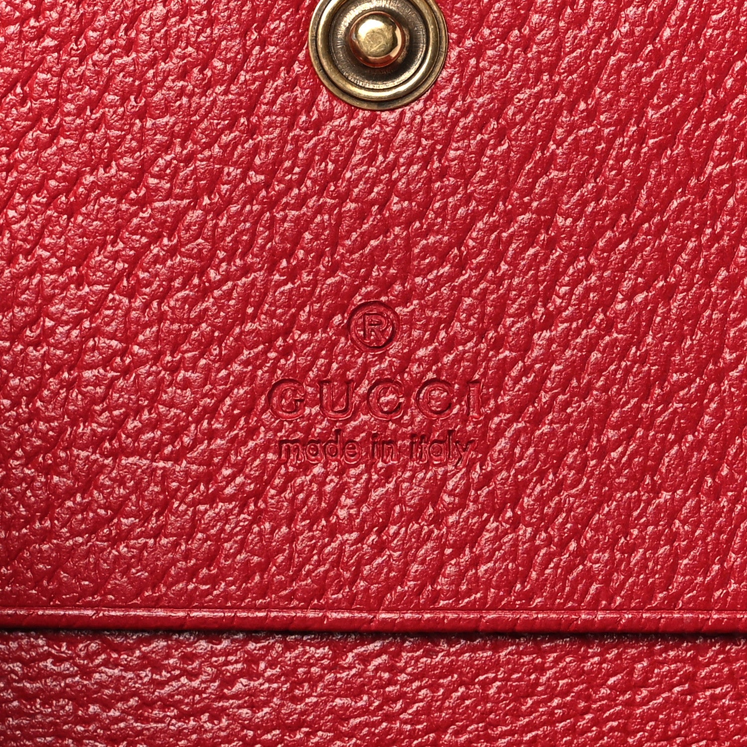 Gucci GG Supreme Monogram Web Queen Margaret Card Case Wallet Red 6 of 8