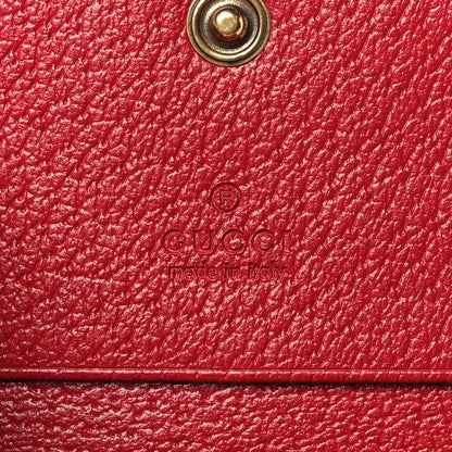 Gucci GG Supreme Monogram Web Queen Margaret Card Case Wallet Red 6 of 8