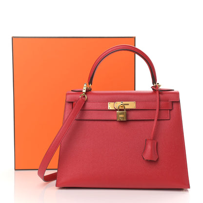 Hermes Epsom Kelly Sellier 28 Rouge Casaque 11 of 11