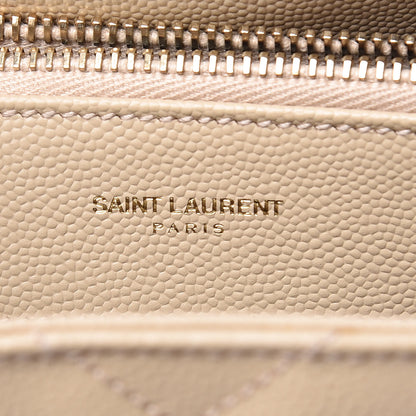 Saint Laurent Grain De Poudre Matelasse Chevron Monogram Shopping Bag Nude Powder 7 of 12
