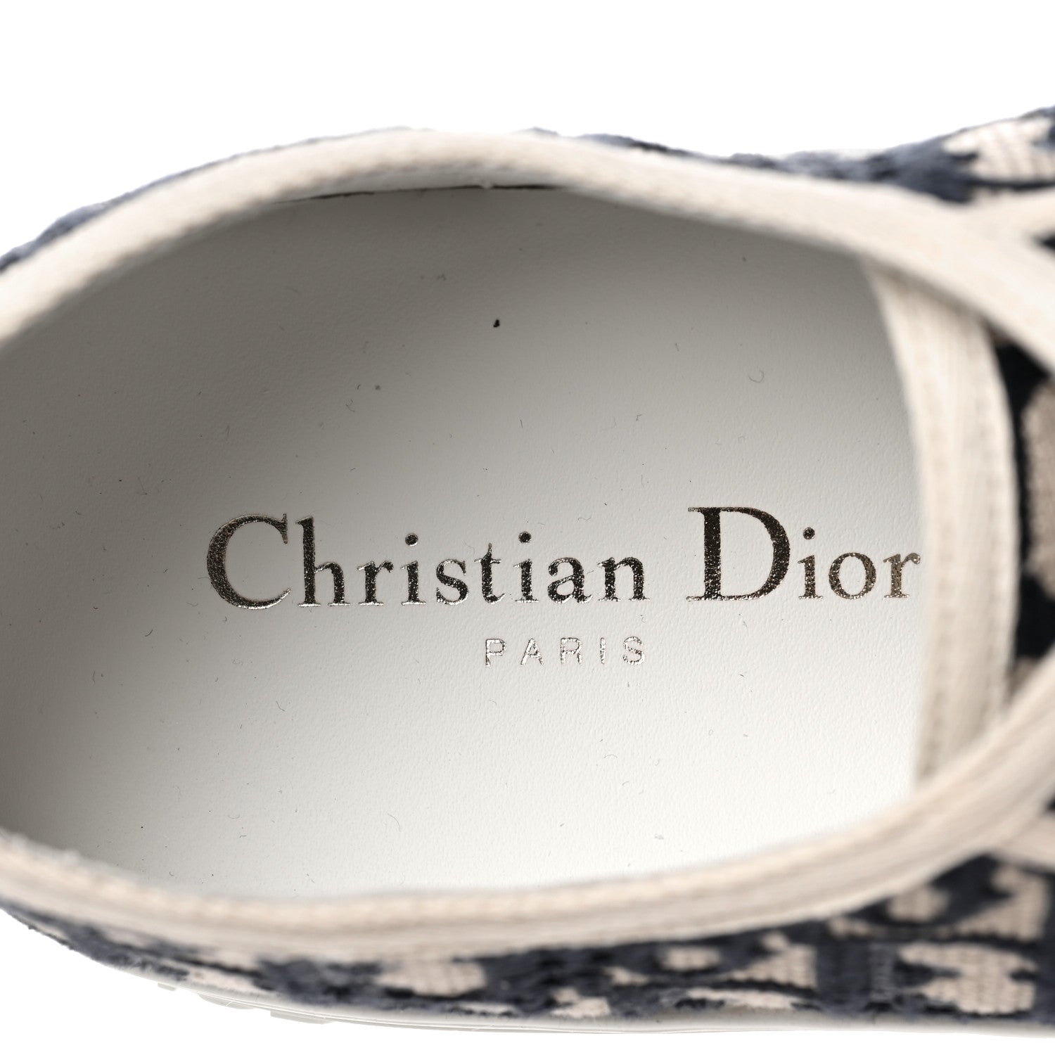 Christian Dior Canvas Oblique Walk'N'Dior Low Top Sneakers 40 Deep Blue 8 of 10