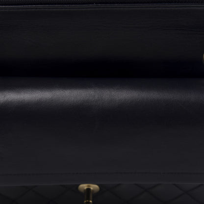 Chanel Lambskin Quilted Medium Double Flap Navy 9 of 13
