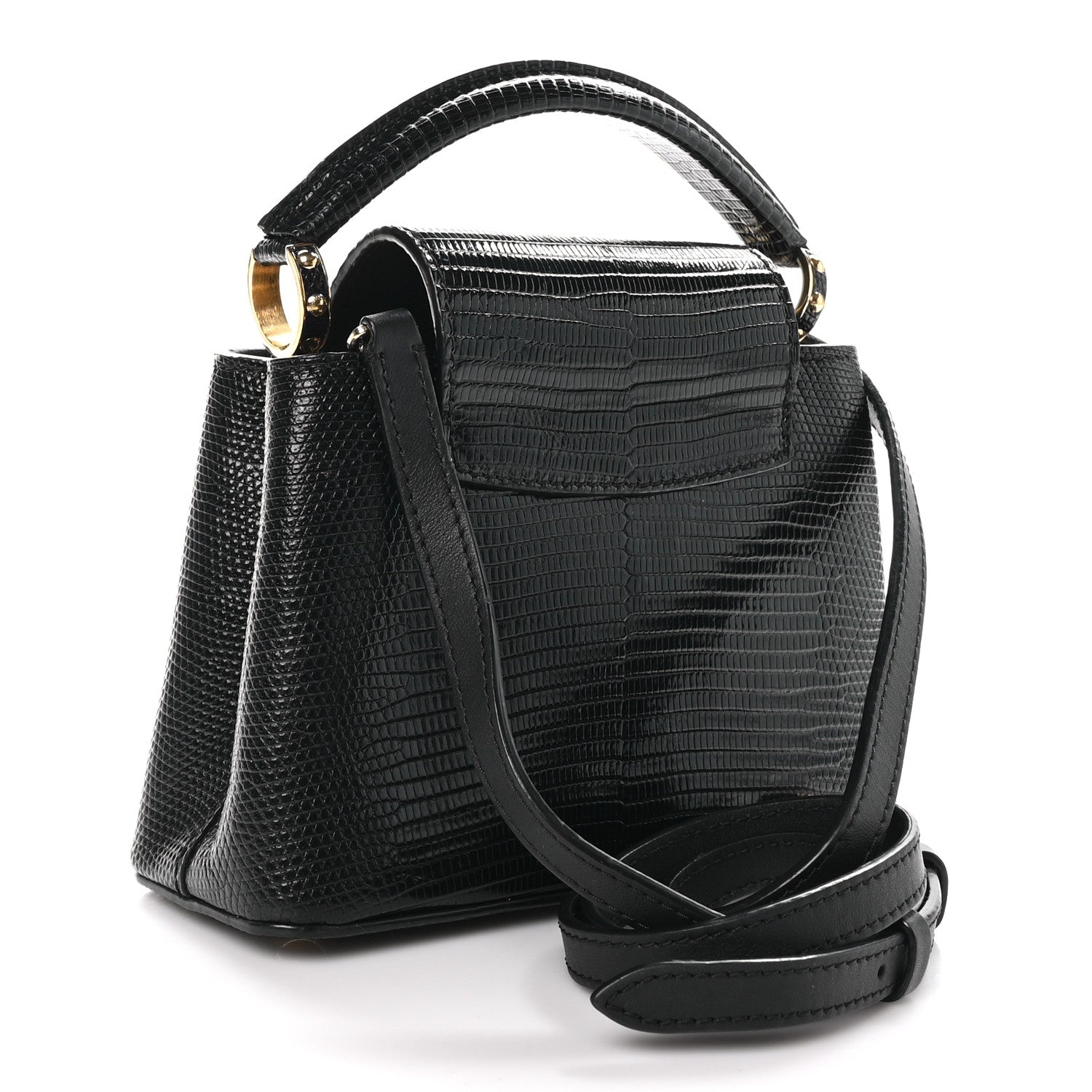 Louis Vuitton Lizard Capucines Mini Black 3 of 10