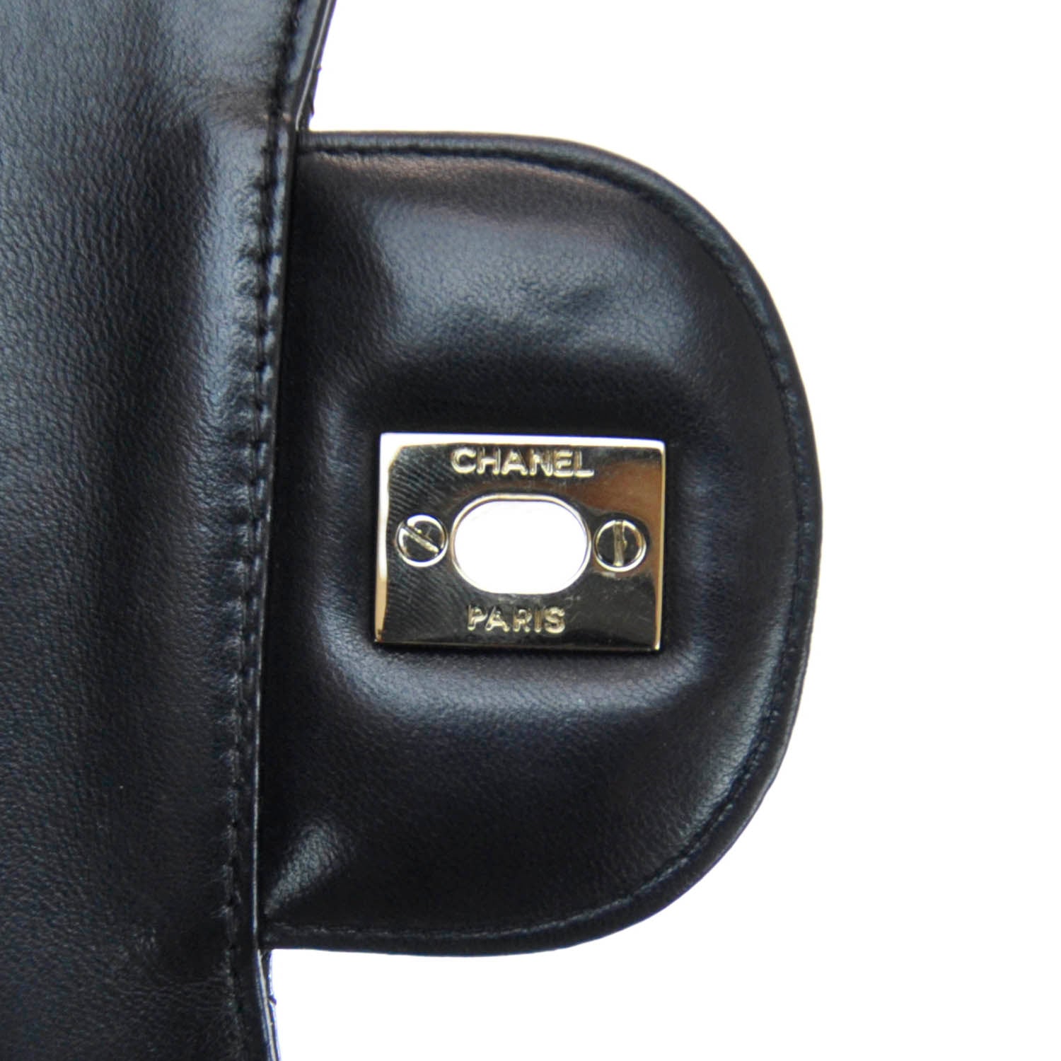 Chanel Patent Quilted Sparkle Glitter Jumbo Flap Black 7 of 9