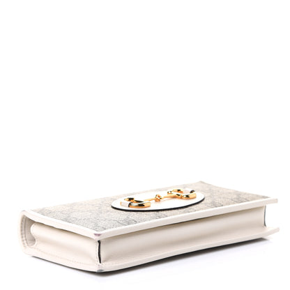 Gucci GG Supreme Monogram Azalea Calfskin Horsebit 1955 Wallet On Chain Beige Ebony Mystic White 3 of 5