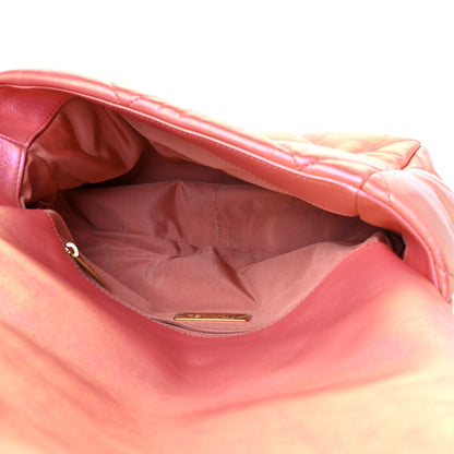 Chanel Iridescent Lambskin Quilted Large Chanel 19 Flap Pink 5 of 10