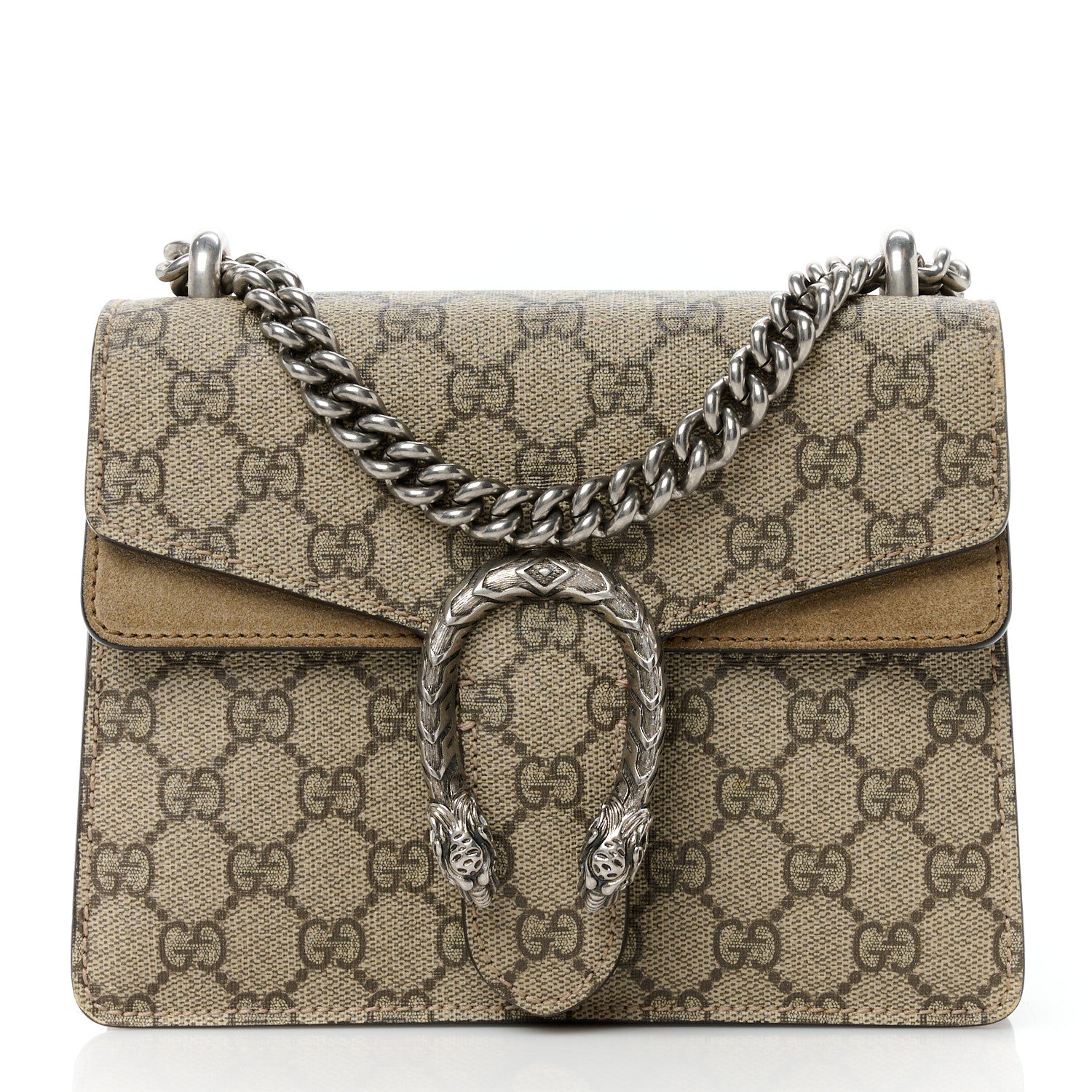 Gucci GG Supreme Monogram Mini Dionysus Shoulder Bag Taupe 1 of 11