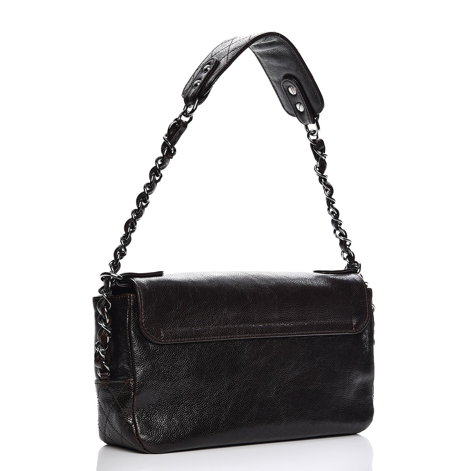 Chanel Glazed Caviar Small Pocket In The City Shoulder Bag Brown 3 of 8