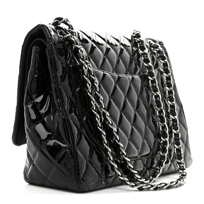 Chanel Patent Quilted Maxi Double Flap Black 3 of 10