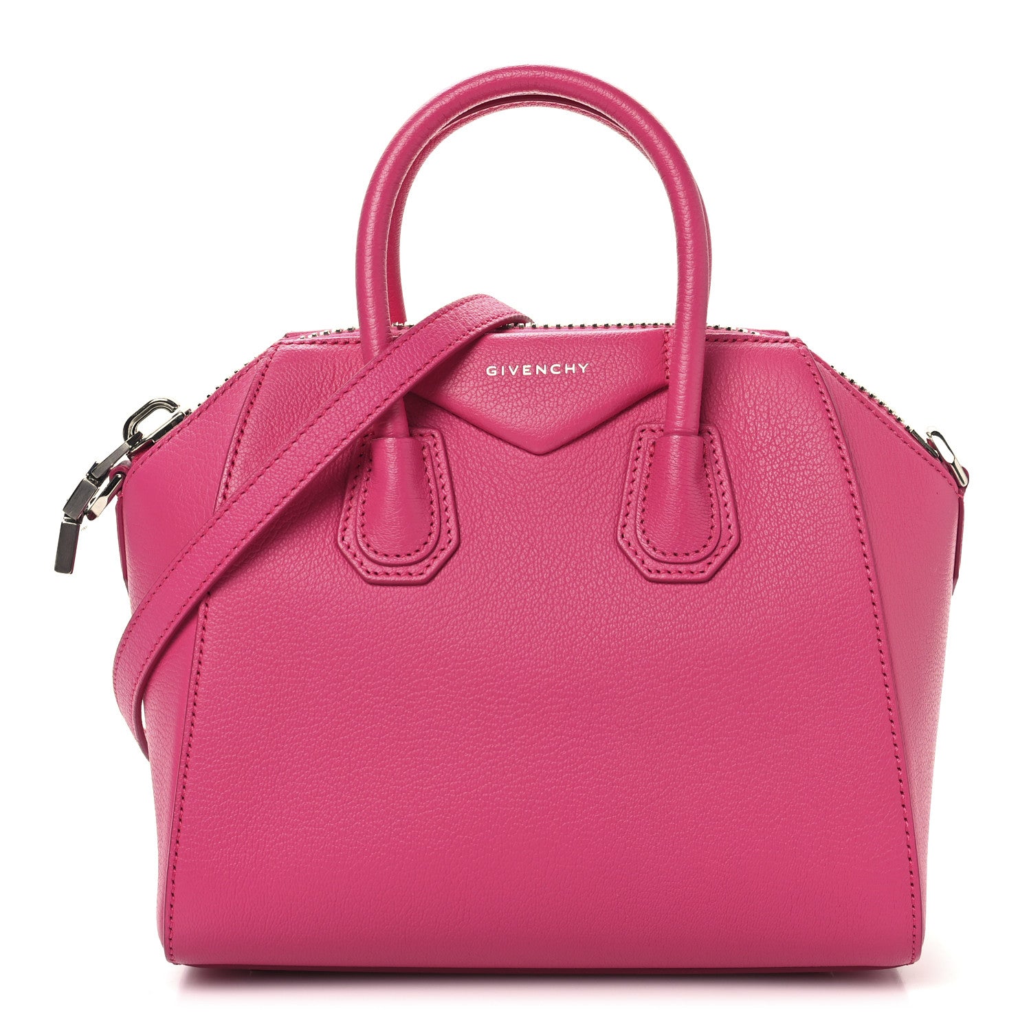 Givenchy Sugar Goatskin Mini Antigona Neon Pink 1 of 10