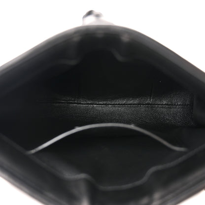 Saint Laurent Suede Woven Baby Victoire Chain Clutch Bag Black 5 of 10