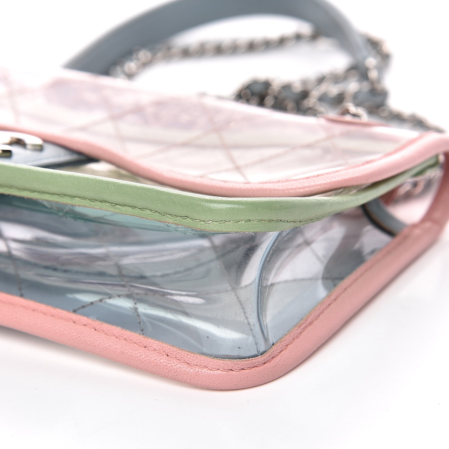 Chanel Lambskin PVC Quilted Mini Coco Splash Flap Blue Green 8 of 11