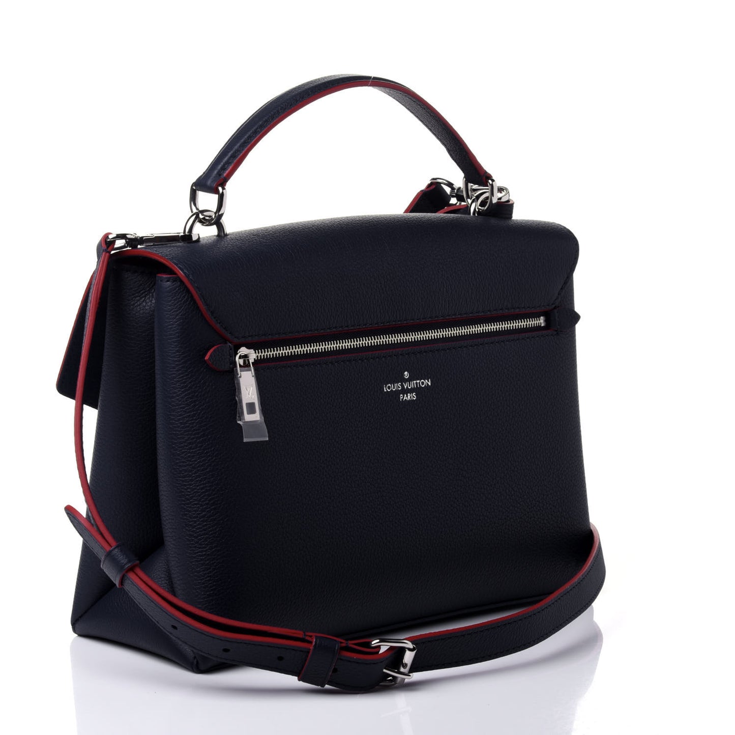 Soft Calfskin My Lockme Top Handle Marine Rouge