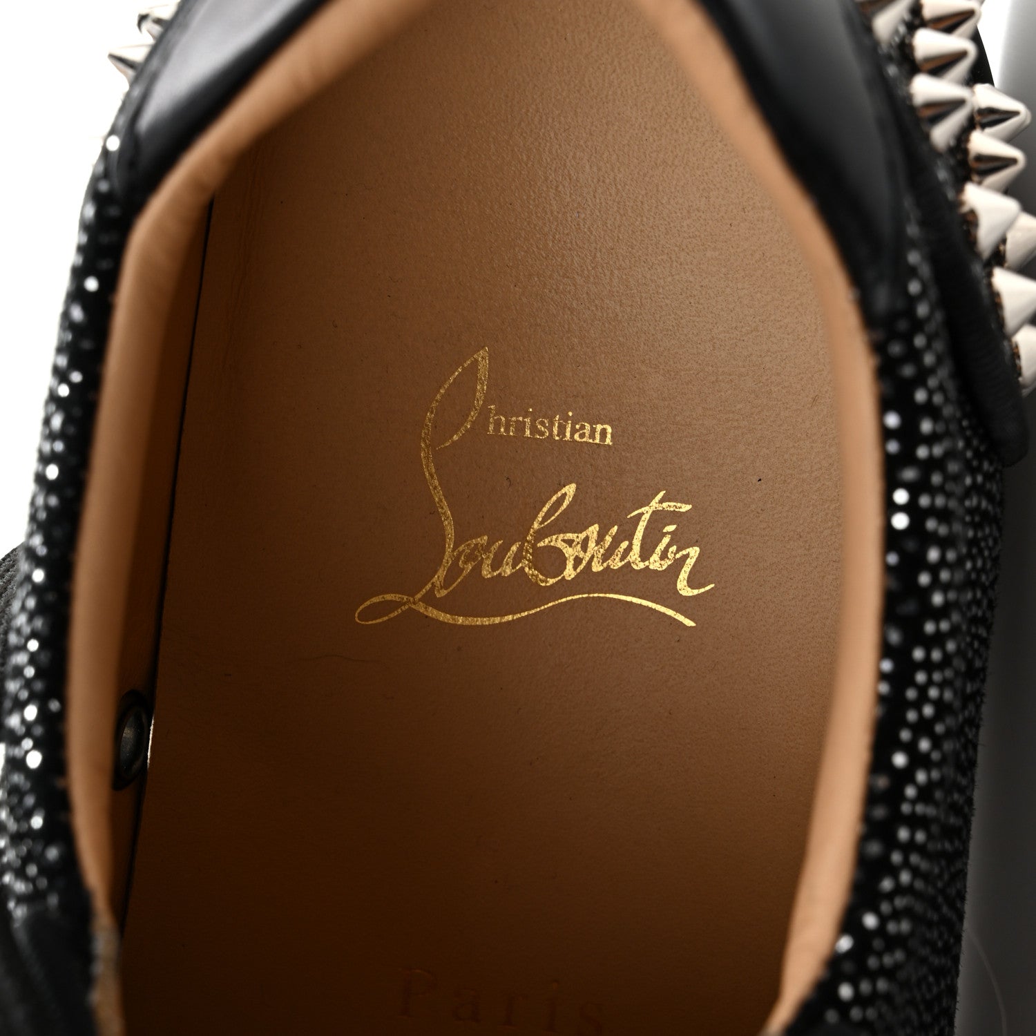 Christian Louboutin Veau Velours Mesh Seavaste 2 Orlato Flat Sneakers 42 Black Silver 7 of 10