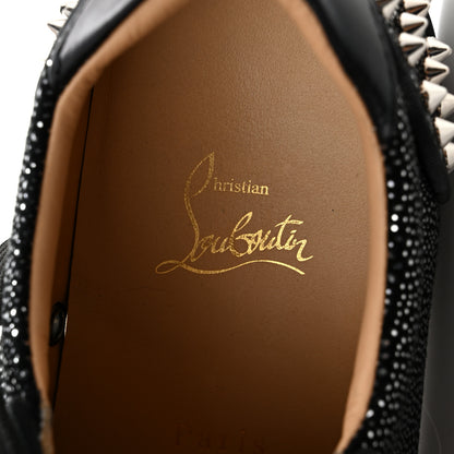 Christian Louboutin Veau Velours Mesh Seavaste 2 Orlato Flat Sneakers 42 Black Silver 7 of 10
