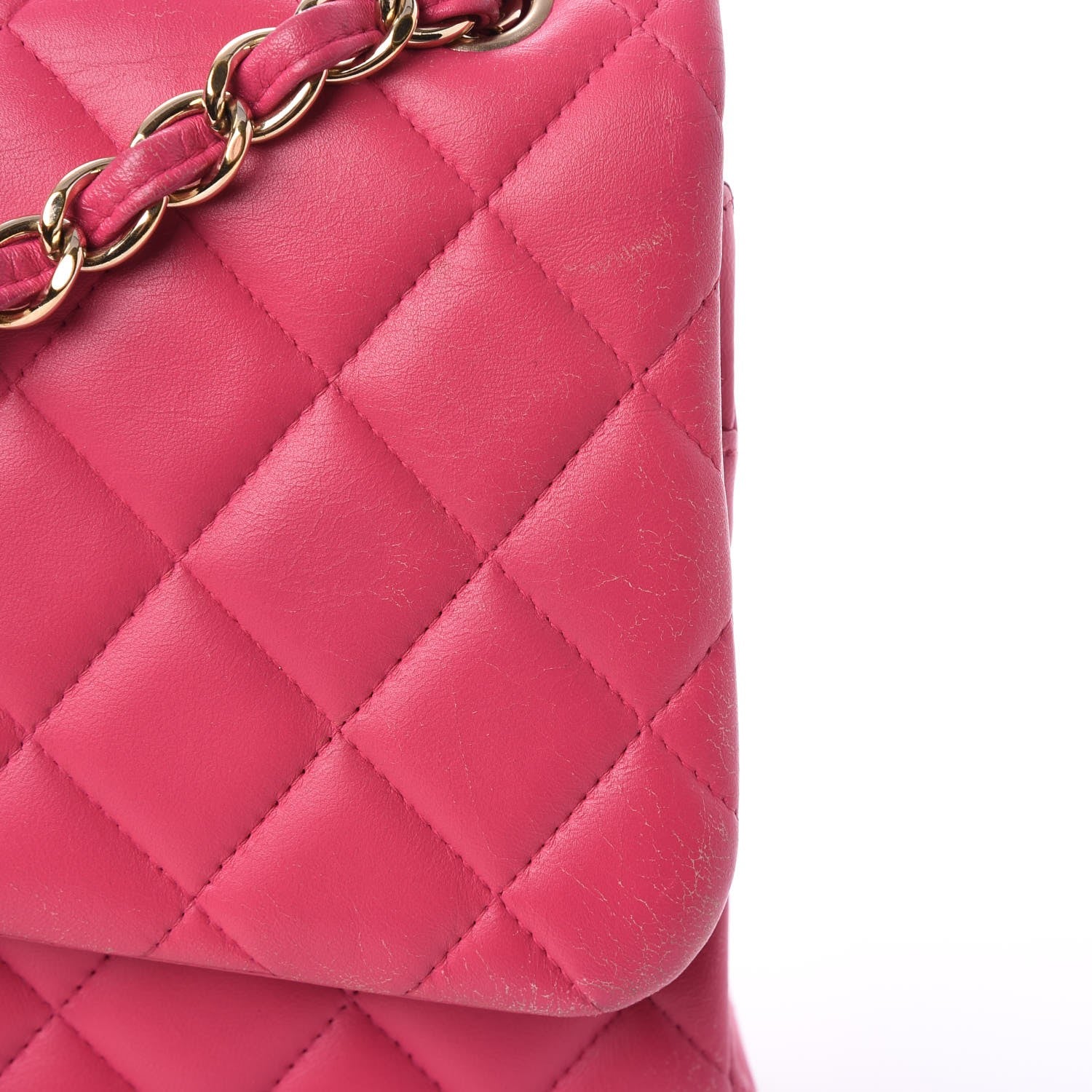 Chanel Lambskin Quilted Jumbo Double Flap Dark Pink 10 of 27