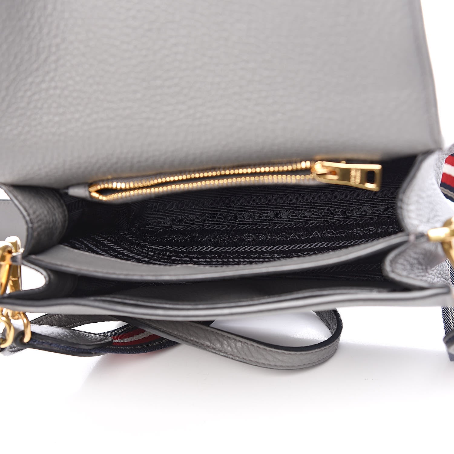 Prada Vitello Daino Crossbody Flap Marmo 6 of 10