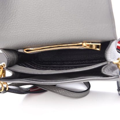 Prada Vitello Daino Crossbody Flap Marmo 6 of 10