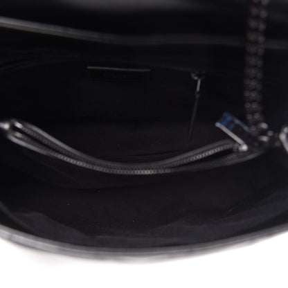 Saint Laurent Calfskin Y Quilted Monogram Medium Loulou Chain Satchel Black 5 of 12