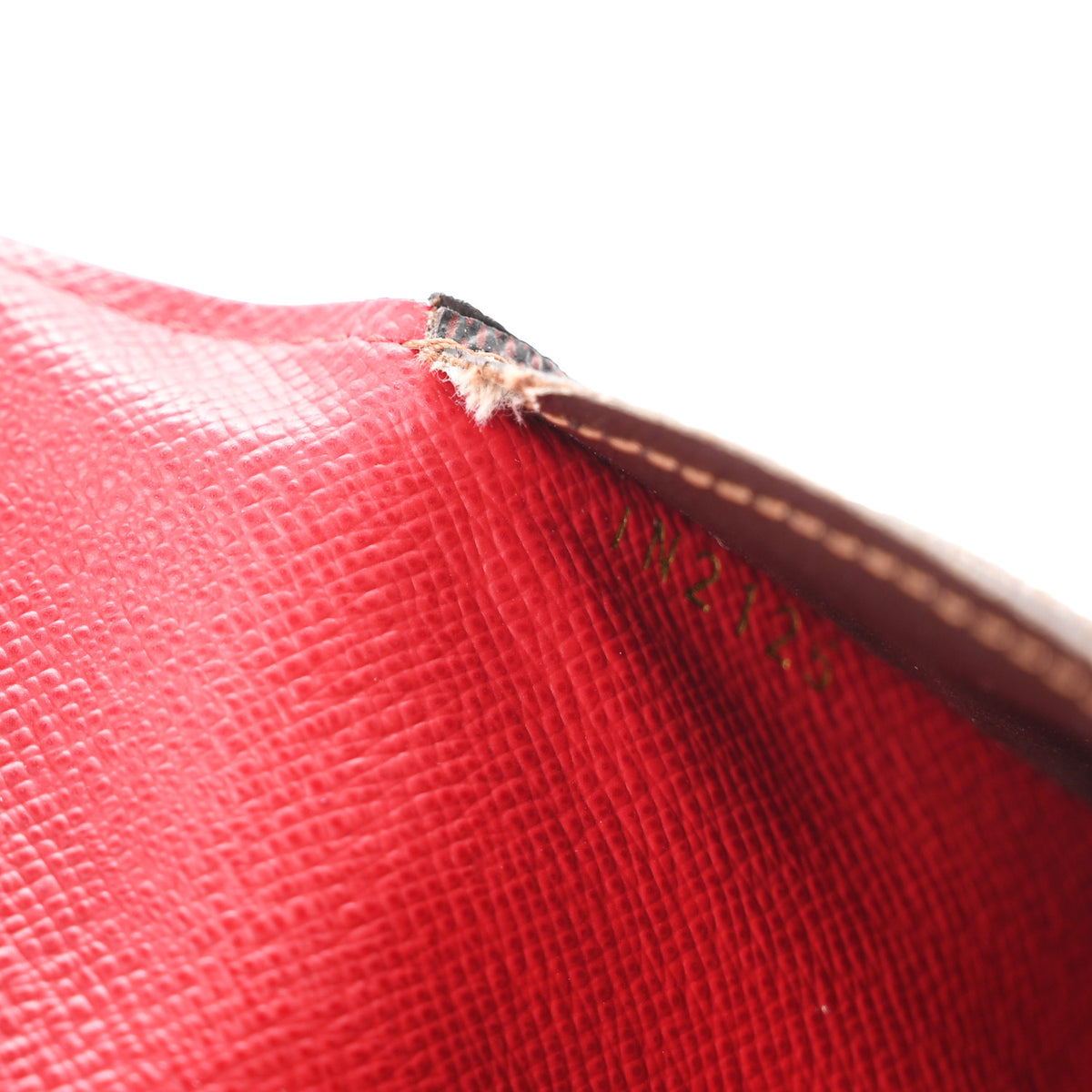 Louis Vuitton Damier Ebene Josephine Wallet Red 9 of 10