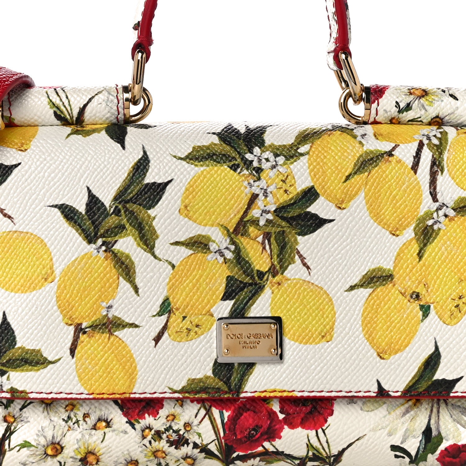 Dolce & Gabbana Lemon Print Mini Miss Sicily Satchel White Multicolor 11 of 16