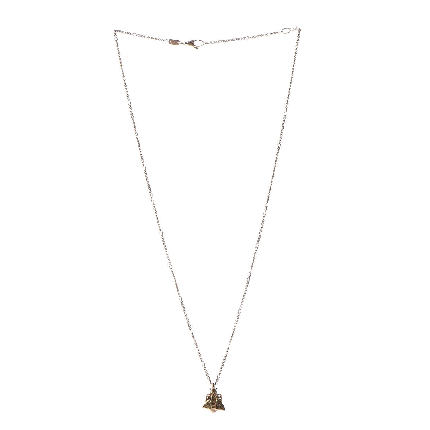 Gucci 18K Yellow Gold Le Marche Des Merveilles Bee Pendant Necklace 3 of 8