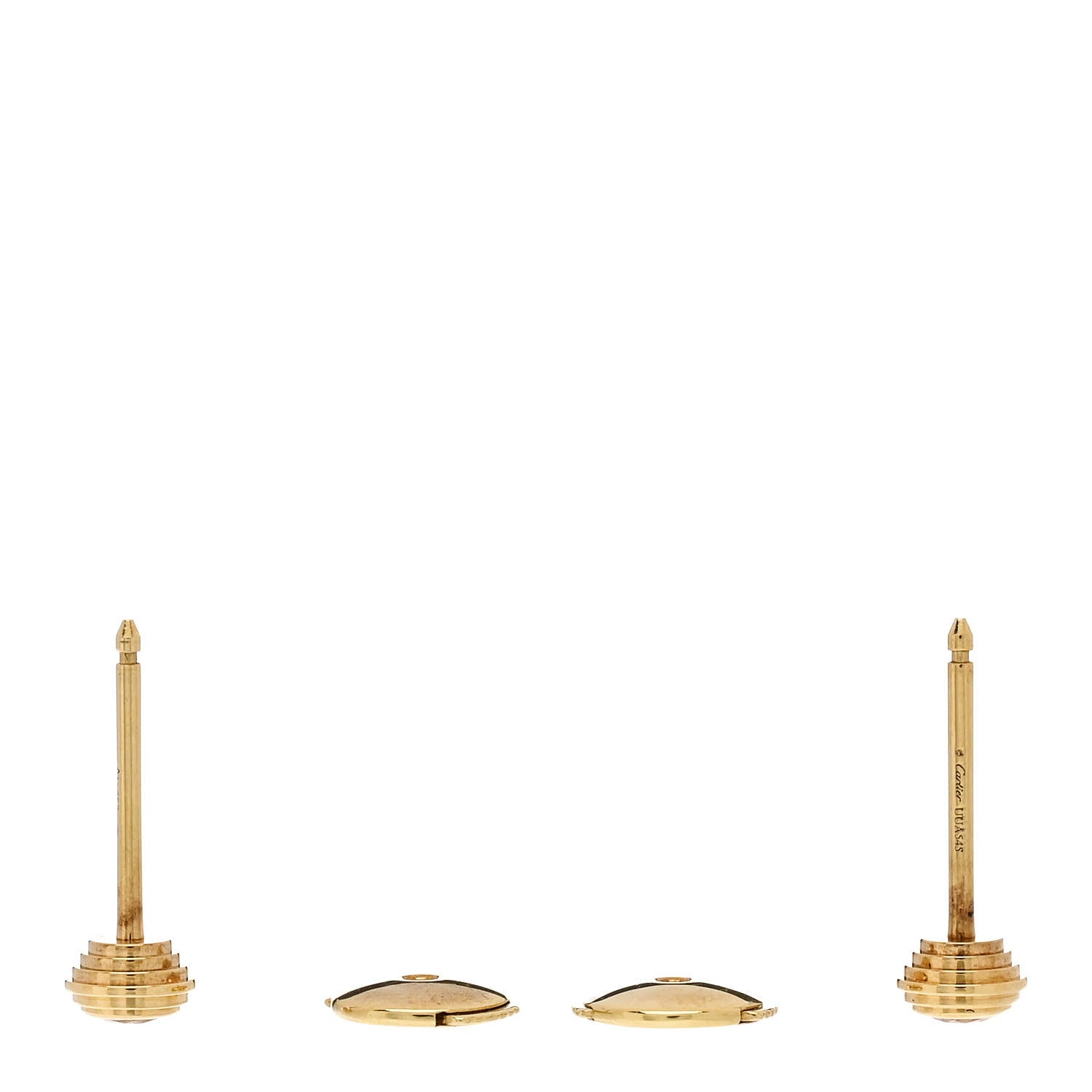 Cartier 18K Yellow Gold Diamond D'Amour Earrings 3 of 5