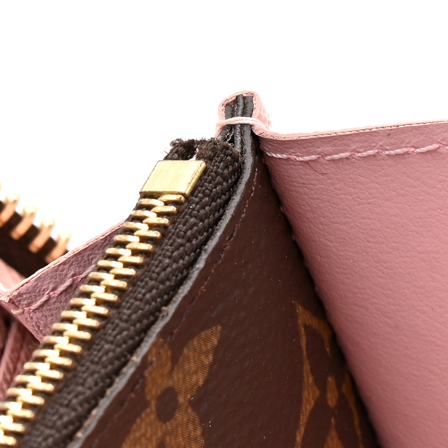 Monogram Clemence Wallet Rose Ballerine
