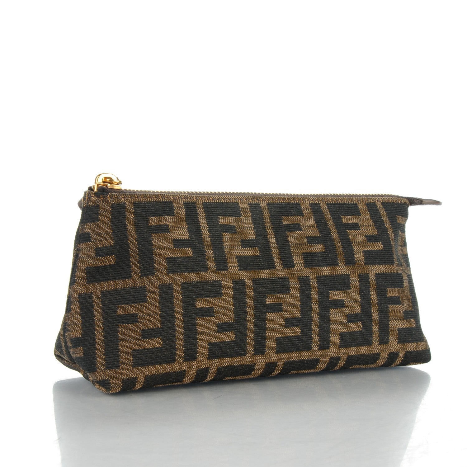 Fendi Zucca Vitello Artic Cosmetic Pouch Tobacco Castagna 3 of 7