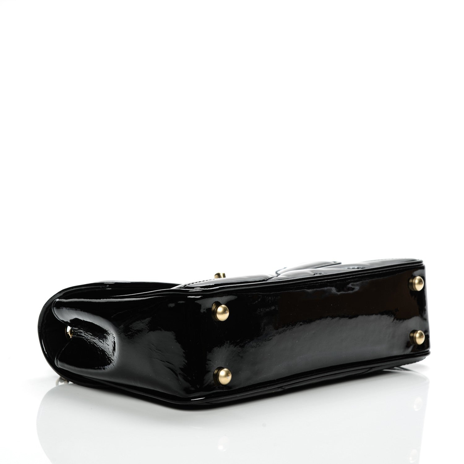 Chanel Patent Small Chevron Single Flap Black 4 of 7