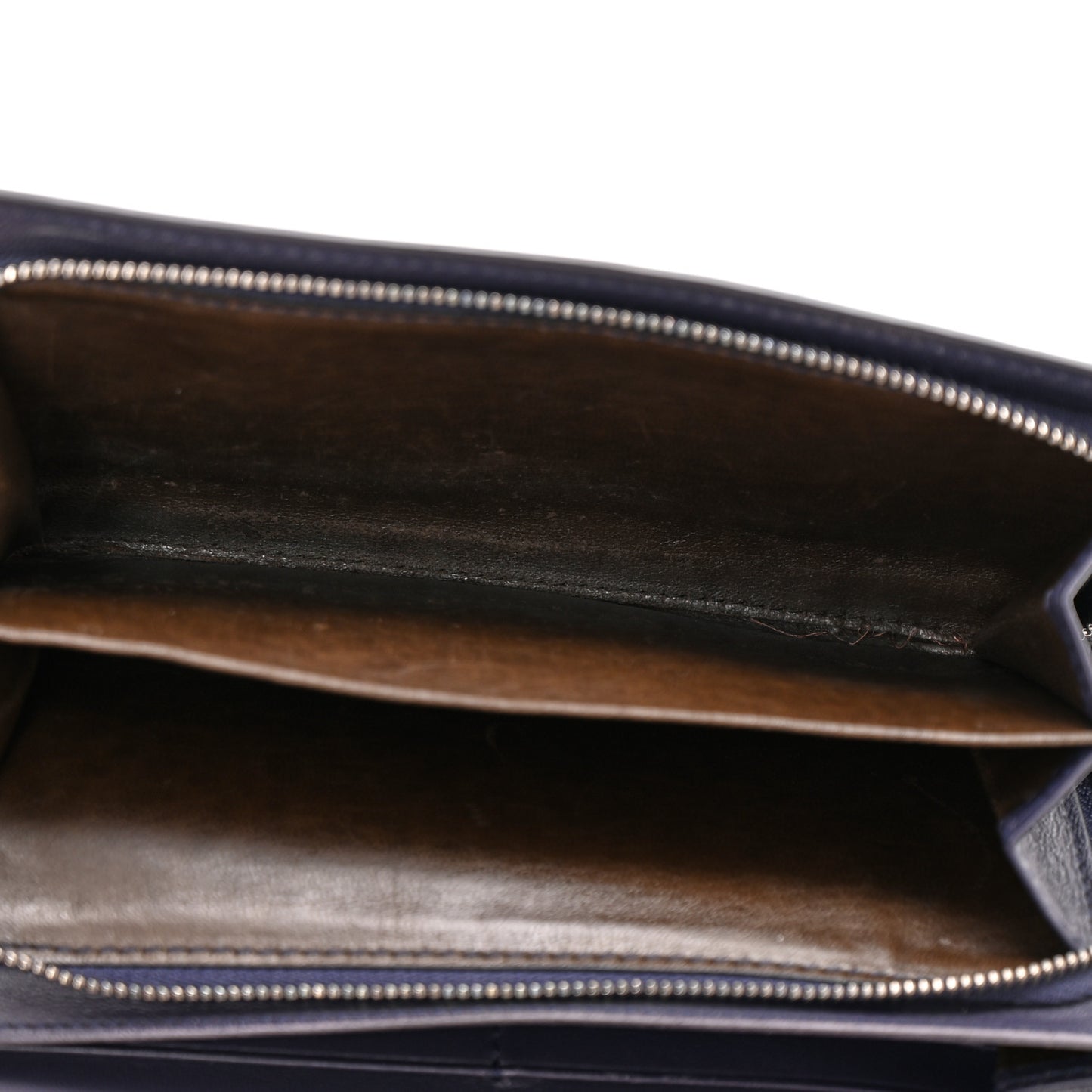 Nappa Intrecciato Continental Flap Wallet Dark Blue