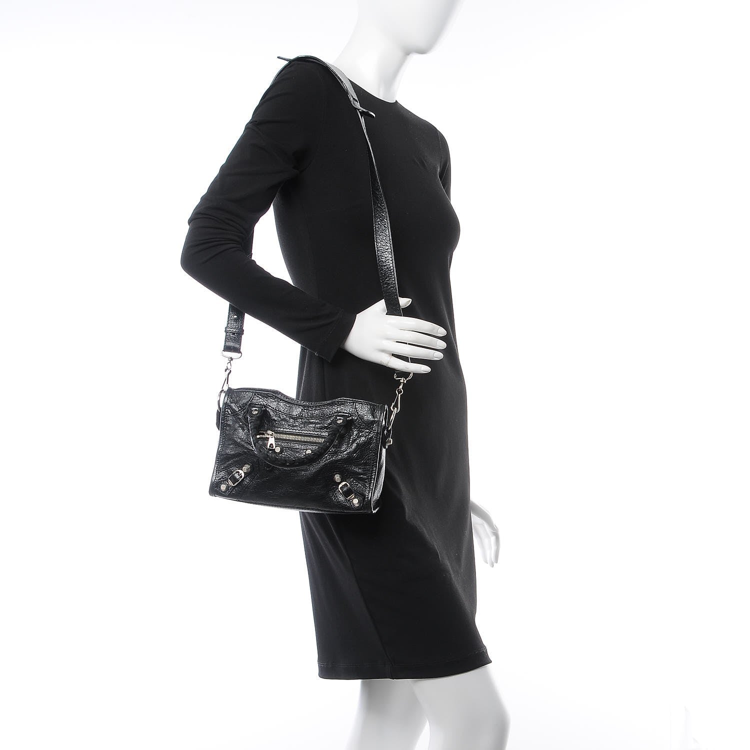 Balenciaga Agneau Giant 12 Silver Hardware Mini City Black 3 of 8