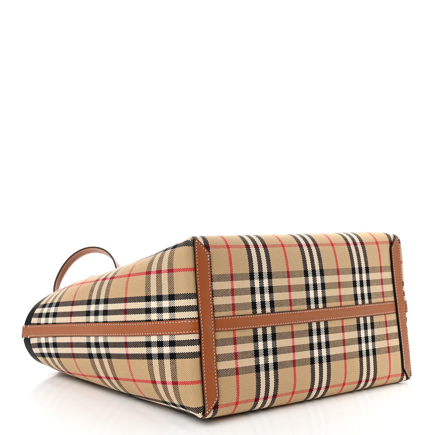 Cotton Vintage Check Medium London Tote Bag Briar Brown Black