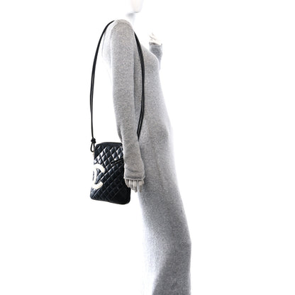 Chanel Calfskin Quilted Medium Cambon Messenger Black White 2 of 10