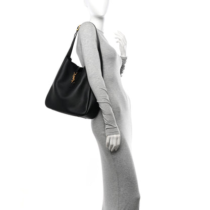 Saint Laurent Smooth Calfskin Large Le 5 A 7 Soft Hobo Black 2 of 10